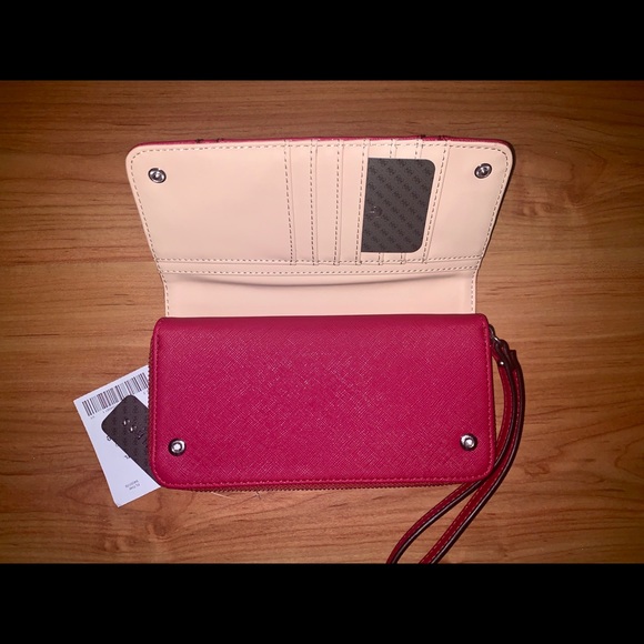 GUESS Zip Around Wallet In Color Punch - Picture 3 of 8